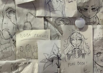 A Bunch of Drawings on papers