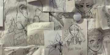 A Bunch of Drawings on papers