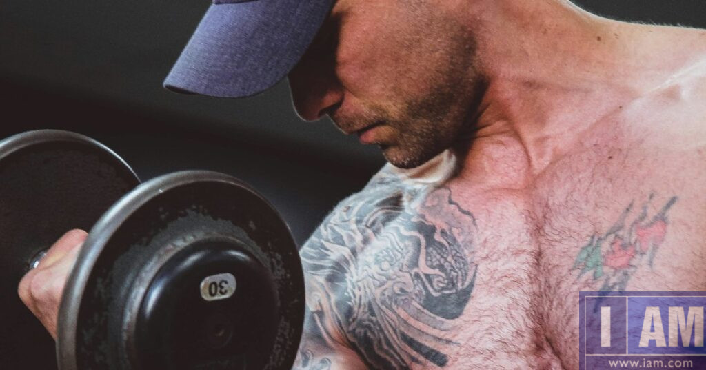 Dumbell curls weight lifting