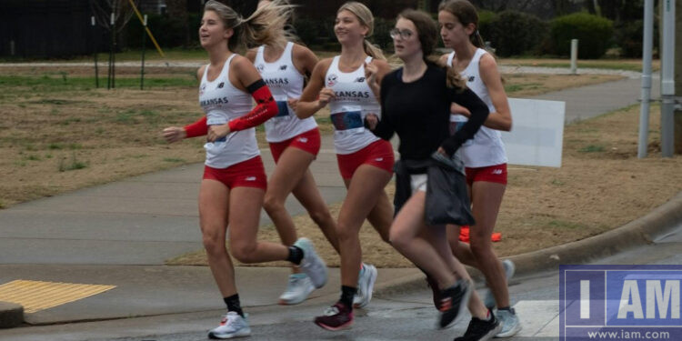 Girls cross country race