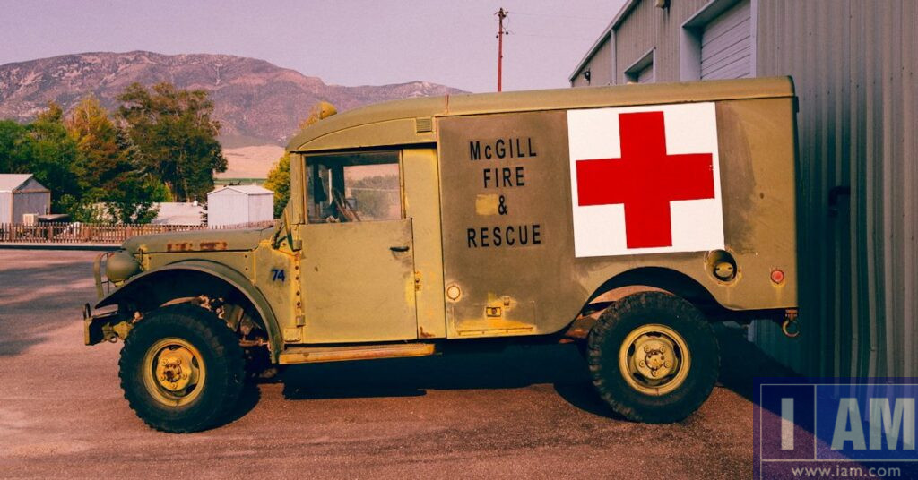 Red cross truck