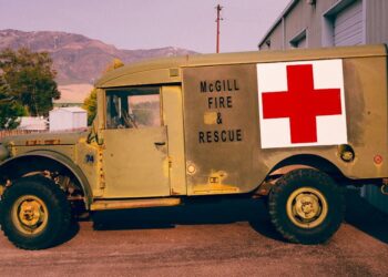 Red cross truck