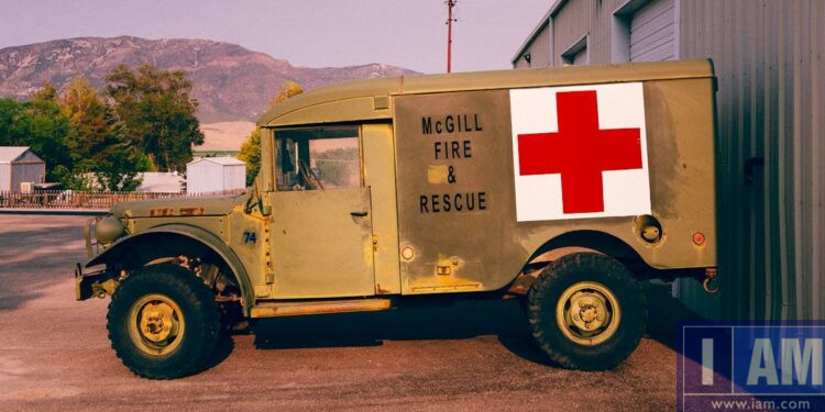 Red cross truck