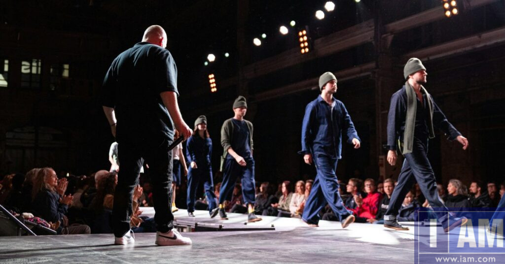 Masculine modeling runway