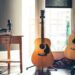 Acoustic and electric guitars